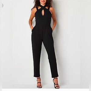 Elegant Black Women's Strappy Jumpsuit NWOT